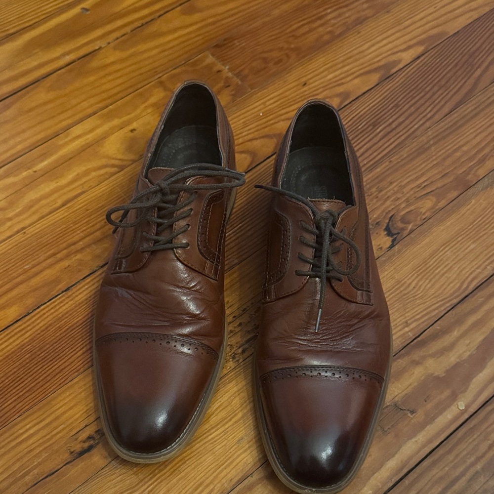 Stacy Adams Rich Brown Leather Oxfords